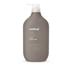 Method cedar and cypress front bottle showing fragrance and size benefit