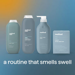 Method Men with shampoo and conditioner showing coordinated routine benefit