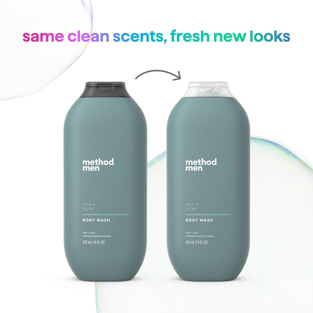 Method Men label ingredient panel highlighting paraben and phthalate free benefit