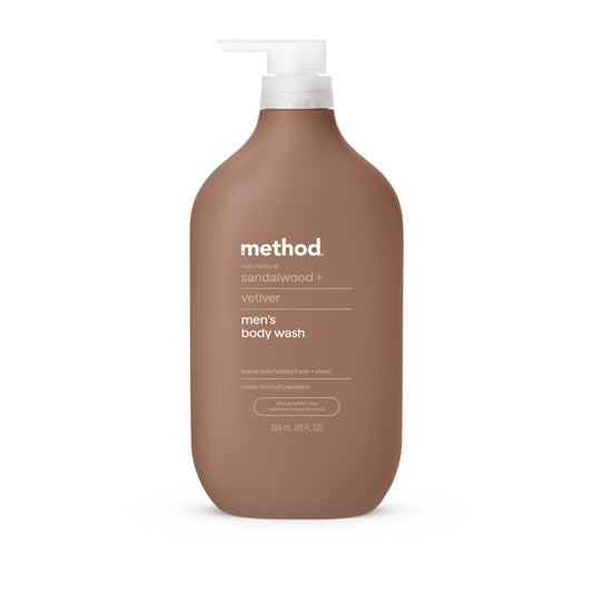 Method men front packaging shows scent and size, clear benefits for easy selection
