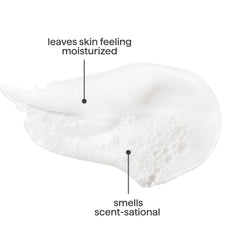 Method men gel texture on hand showing smooth rinse and non-drying feel