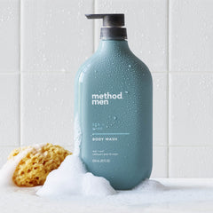 Method in-shower lifestyle shot showing quick clean after workouts and mornings