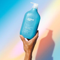 Method in-shower lifestyle shot of morning routine showing invigorating scent and refreshment
