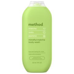 Method bottle front packaging showing mindful matcha label and benefits