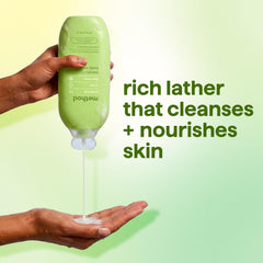 Method translucent green gel texture swatch showing hydrating feel