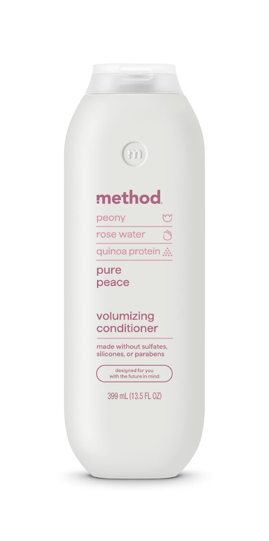 Method Pure Peace front packaging showing bottle and calming scent benefits