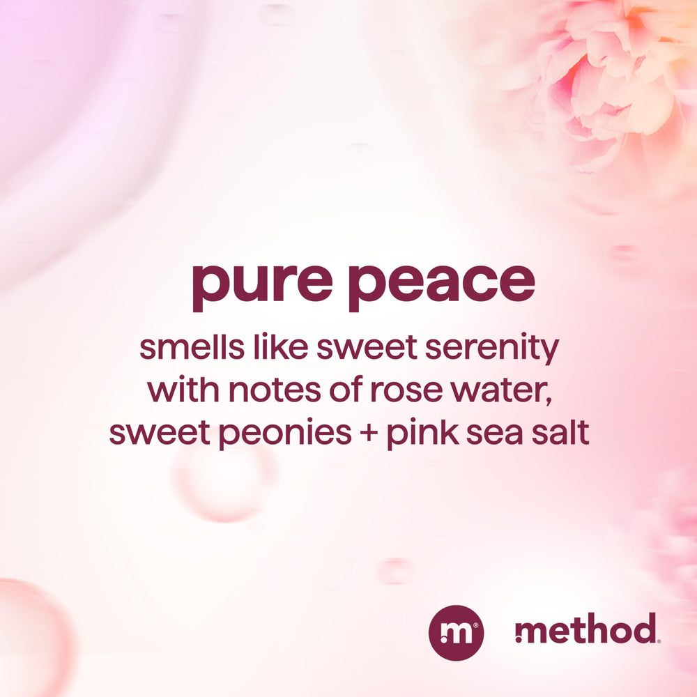 Person applying Method conditioner in shower for easier combing and manageability
