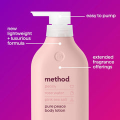 Method lotion texture close-up showing smooth creamy formula for hydration