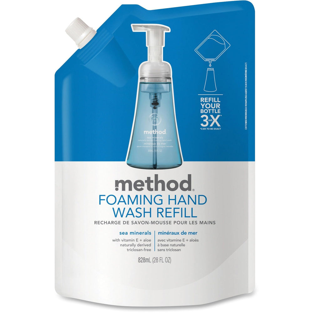 Method sea minerals close-up of liquid foam texture and gentle lather