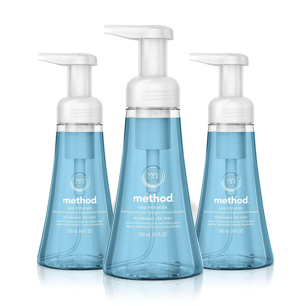 Method Sea Minerals front packaging showing three bottles and benefits