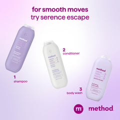 Method conditioner cap and neck detail highlighting easy dispensing benefit