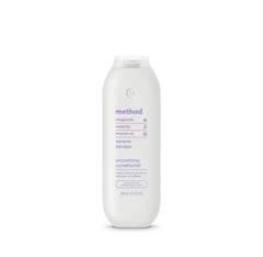 Method smoothing conditioner front packaging showing size and scent benefits