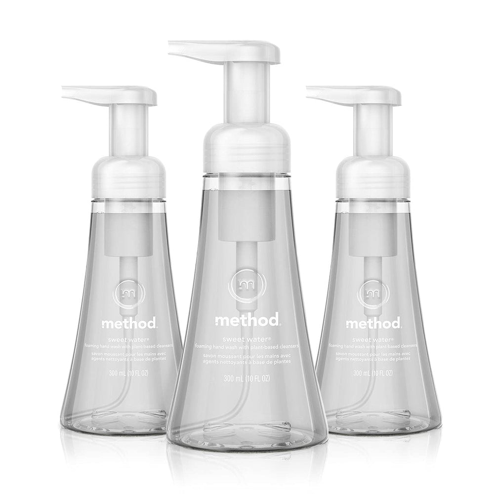 Method Sweet Water front packaging showing pump and product benefits