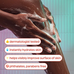 Method creamy foam texture on hand demonstrating gentle moisturizing cleanse
