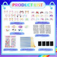 Metuu child painting lifestyle image showing joyful quick party-ready designs