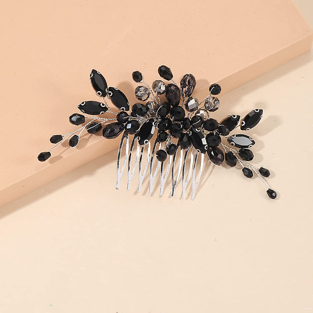 Metuynm comb pictured in styled bridal hair offering instant sparkle and polished finish