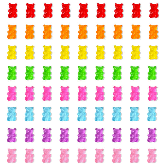 Mextsio front packaging showing 300 gummy bear charms and color variety for crafts