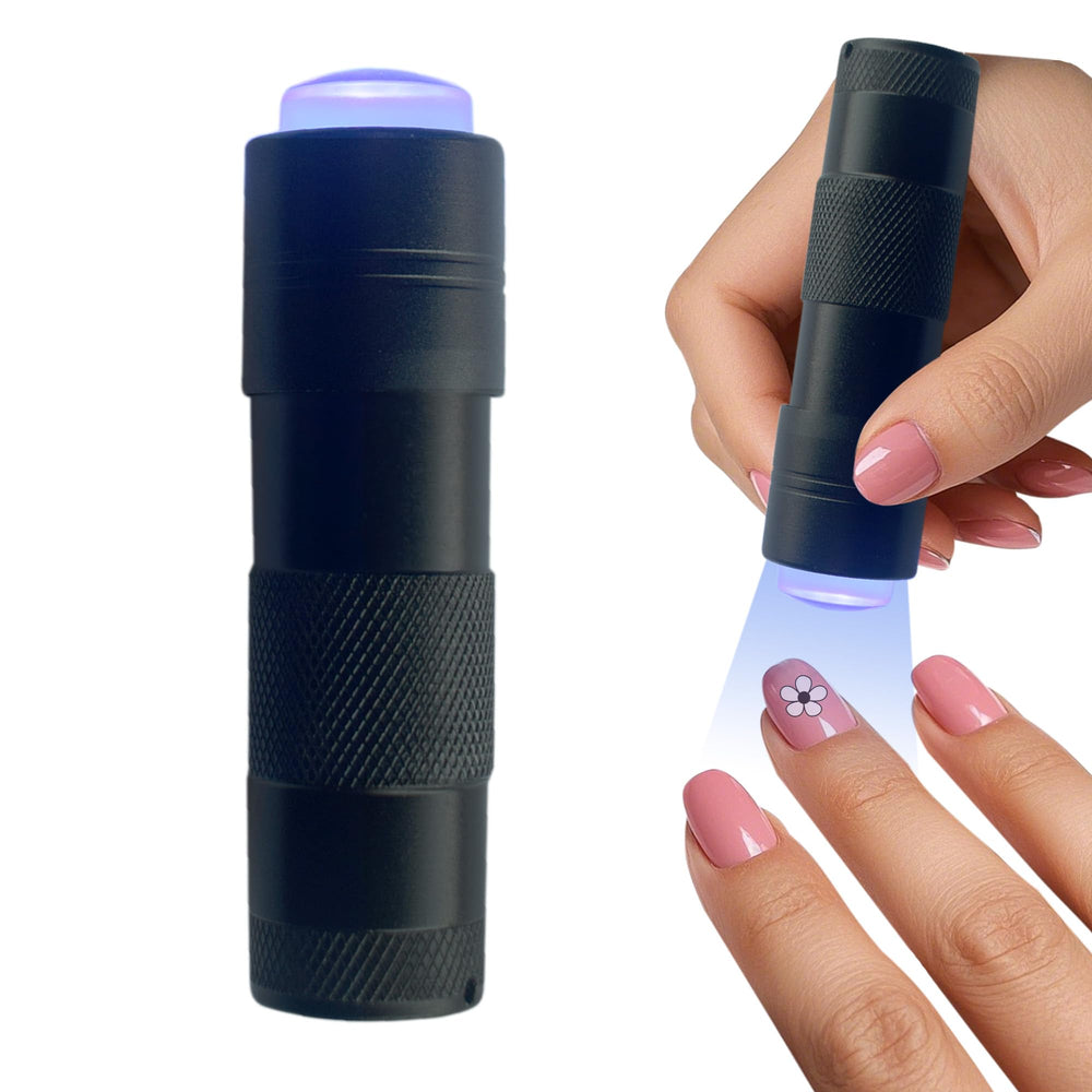 Mezerdoo front view mini UV lamp showing compact design and portability benefit