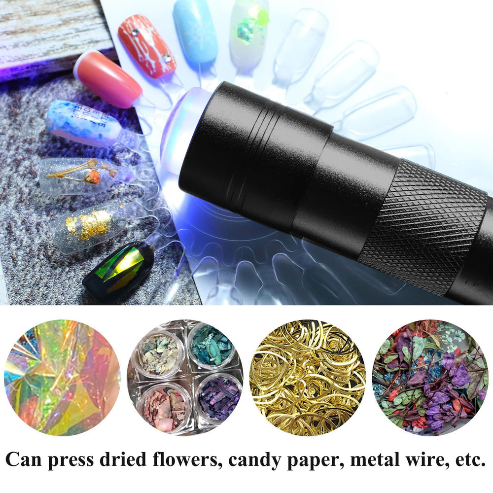 Mezerdoo curing rhinestone on nail in use showcasing secure decoration setting benefit