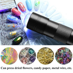 Mezerdoo curing rhinestone on nail in use showcasing secure decoration setting benefit