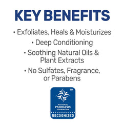 MG217 applied and massaged into scalp for exfoliation and comfort