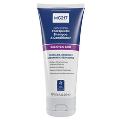 MG217 front tube showing branding and usage, helps remove scalp scaling