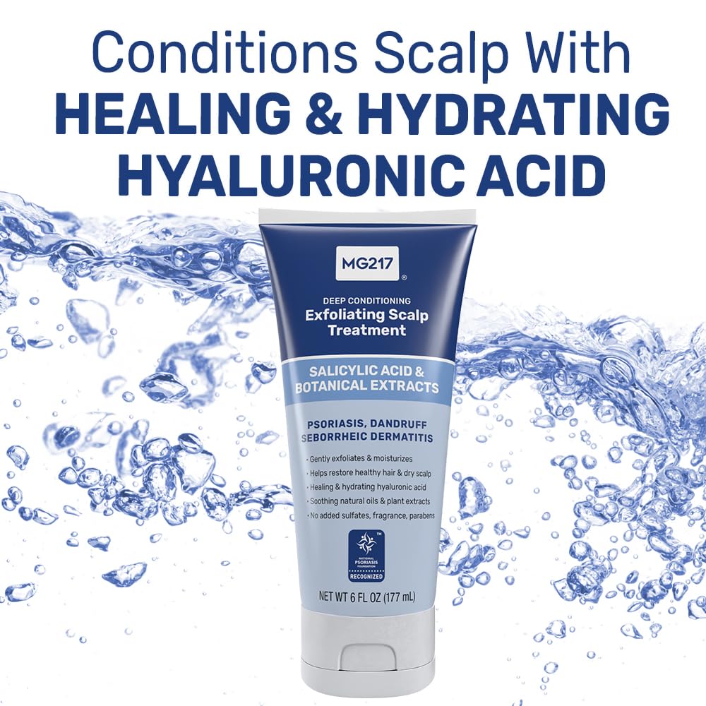 MG217 label closeup highlighting salicylic acid and hyaluronic acid