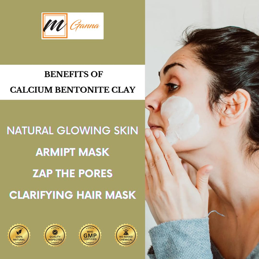 mGanna clay applied to hair demonstrating clarifying treatment benefits