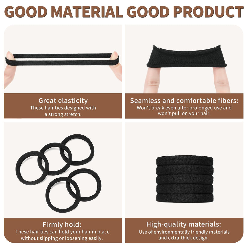 Mia Klein hair tie beside ruler showing 5 cm width for stronger hold and comfort