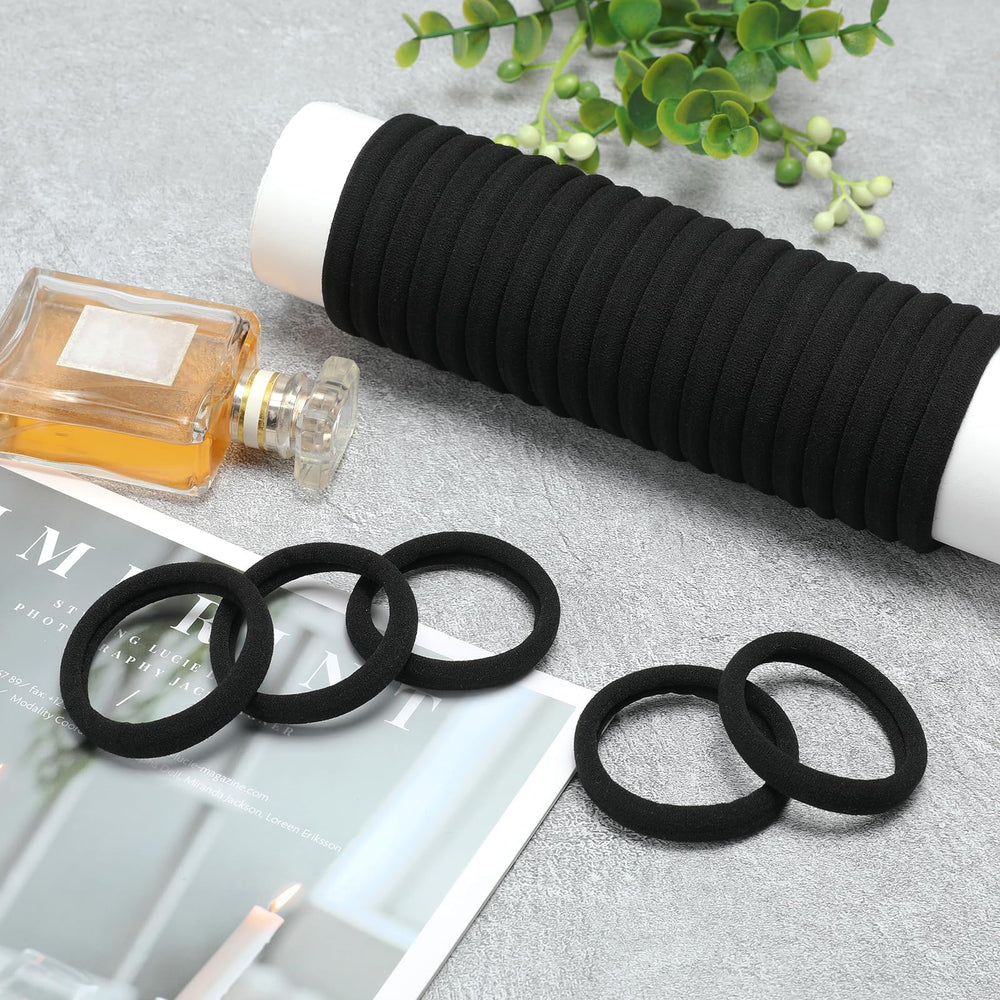 Mia Klein hair ties stored in a small pouch for travel convenience and easy access