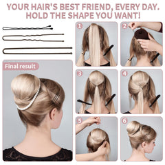 Mia Klein used to secure a bun demonstrating strong hold for updos