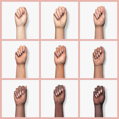 Mia Secret swatch on nail tip demonstrating opaque, natural coverage