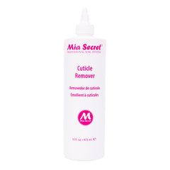 Mia Secret bottle front view showing product and benefit for faster cuticle prep