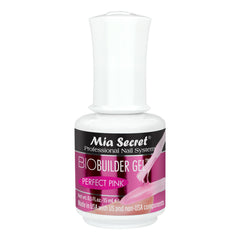 Mia Secret front packaging showing Perfect Pink label and benefit of salon-quality finish