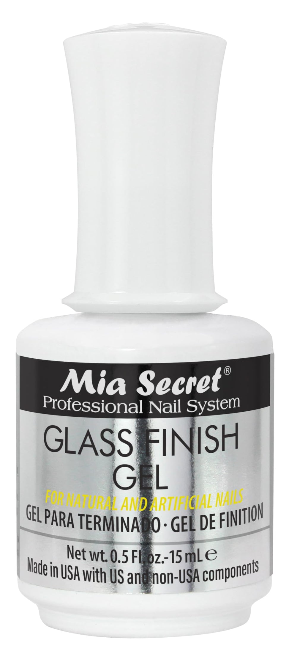 Mia Secret front packaging showing compact glossy 15mL bottle, great for travel
