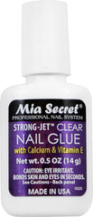 Mia Secret front bottle showing label and clear glue accessibility benefit