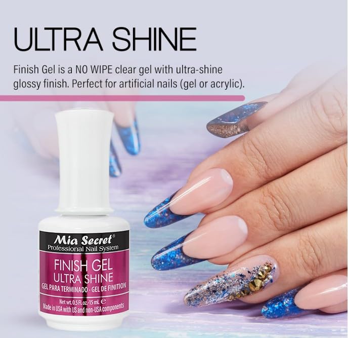 Mia Secret being applied to artificial nail demonstrating fast curing benefit