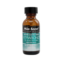 Mia Secret Xtra Bond bottle front view showing label and gentle primer benefit