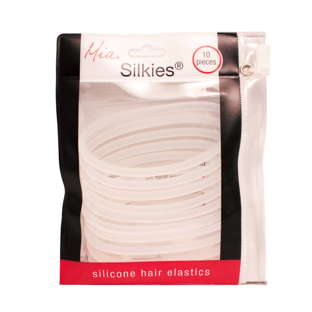Mia Silkies close-up of smooth silicone texture protecting hair from breakage and snagging