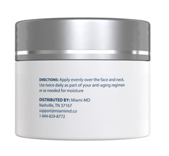MiamiMD open jar texture of cream illustrating smooth hydrating formula benefit