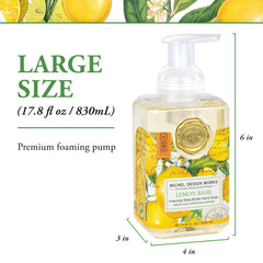 Michel Design Works bottle on bathroom sink illustrating decorative style and practical use