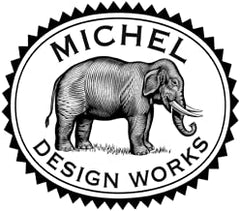 Michel Design Works soap texture close-up highlighting dense triple-milled surface and creamy lather