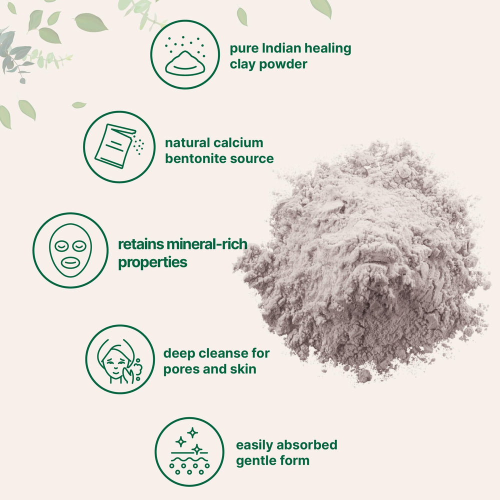 Micro Ingredients clay mask applied on face showing gentle coverage benefit
