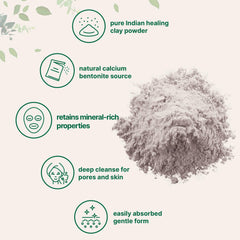 Micro Ingredients clay mask applied on face showing gentle coverage benefit