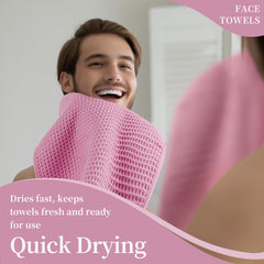 MICROFI neatly folded towels in drawer showing space-saving storage advantage
