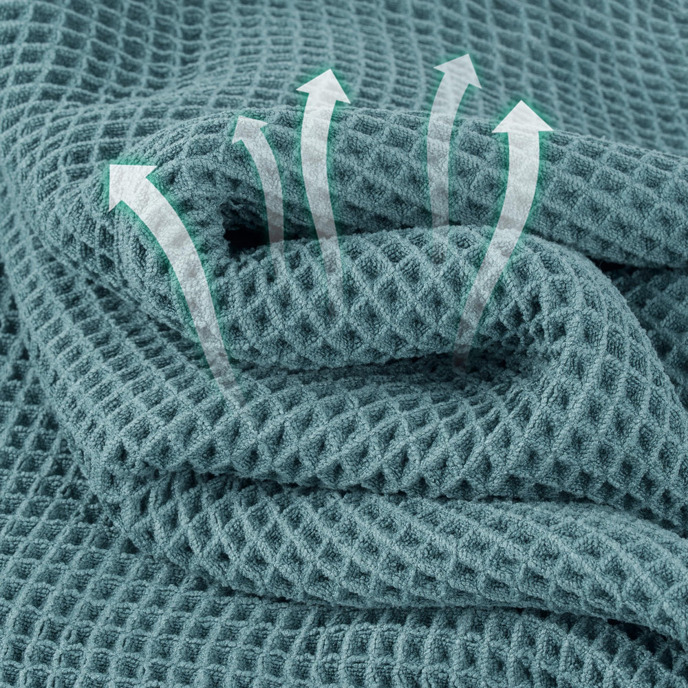 MICROFI close-up waffle texture displaying soft absorbent fibers benefit