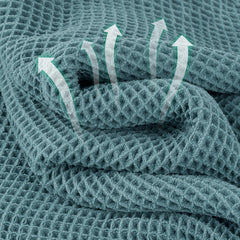 MICROFI close-up waffle texture displaying soft absorbent fibers benefit