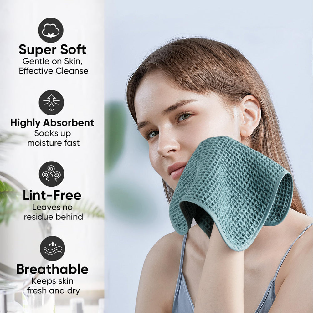 MICROFI towels arranged in bathroom showing quick-dry convenience benefit