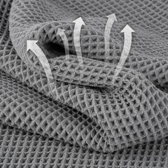 MICROFI waffle texture close-up highlighting absorbency and softness