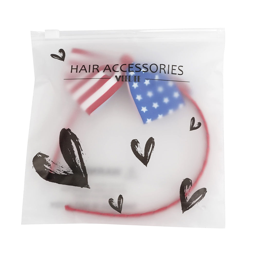 Midi Ribbon headband in party setting adding patriotic style to outfit